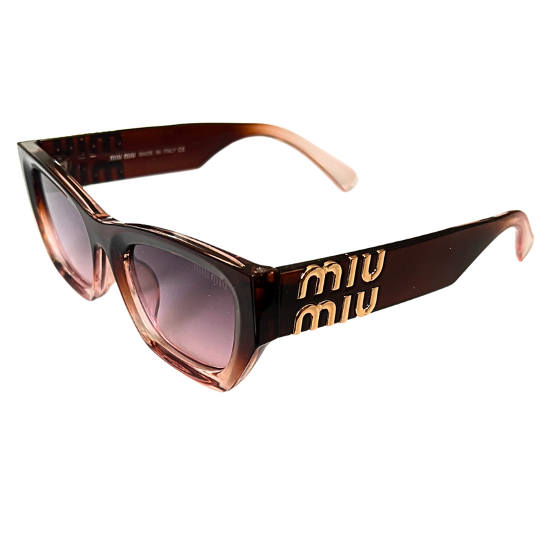 Miu Miu Slim Cat-Eye - Brown Translucent