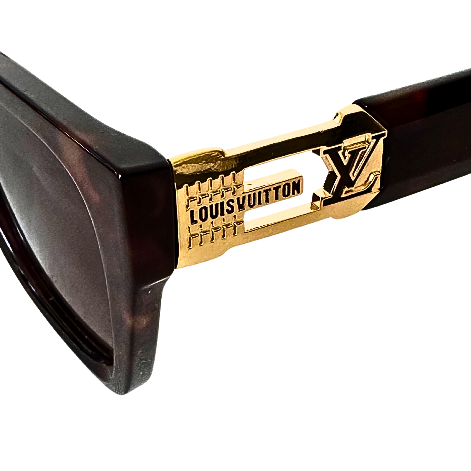 Louis Vuitton Square LV Logo - Tortoise