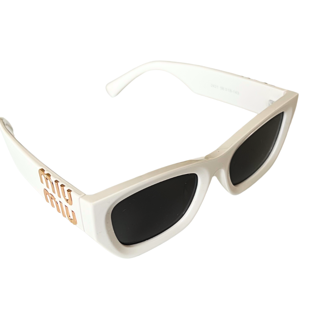 Miu Miu Slim Cat-Eye - White
