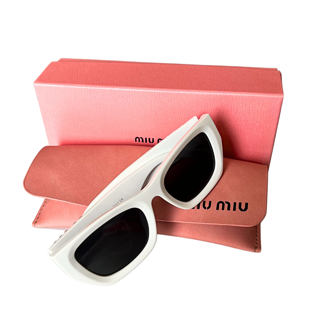 Miu Miu Slim Cat-Eye - White