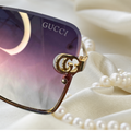 Gucci Square Rimless - Blue Smoke