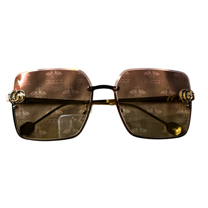 Gucci Square Rimless - Brown