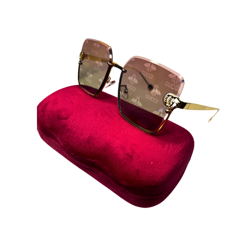 Gucci Square Rimless - Pink Mirror