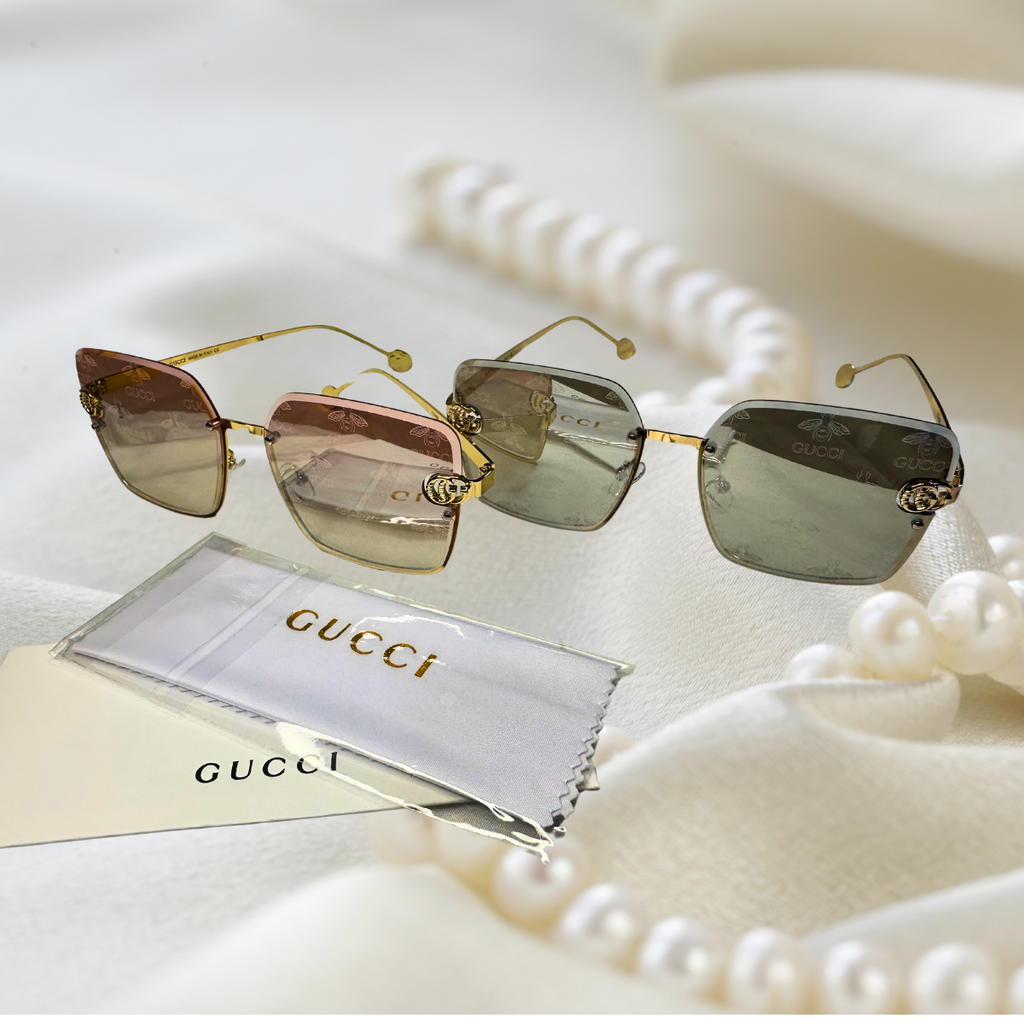 Gucci Square Rimless - Pink Mirror