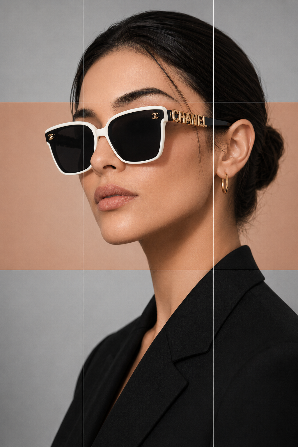 Chanel Square - White & Black