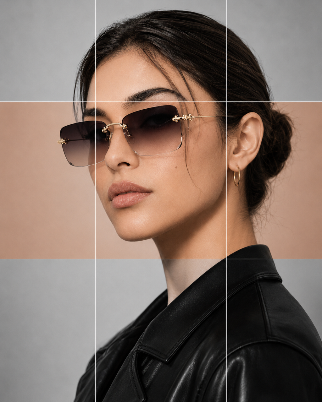 Gucci Square Rimless - Brown